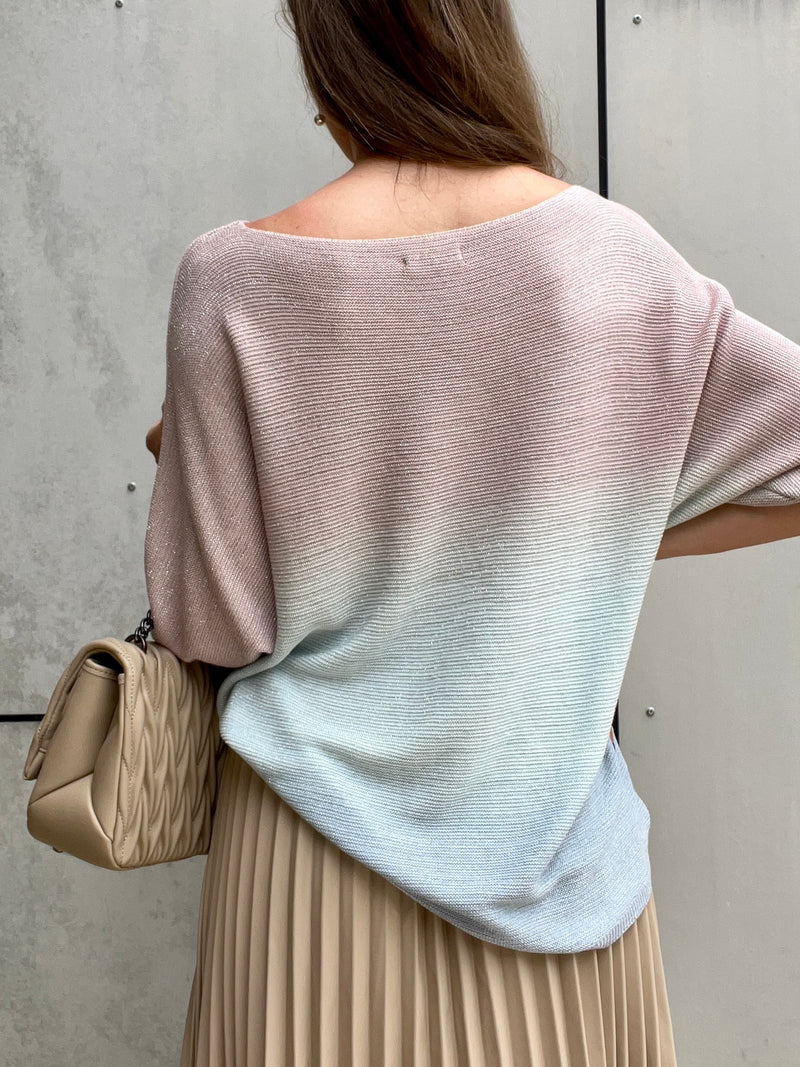Two tones shimmery knit